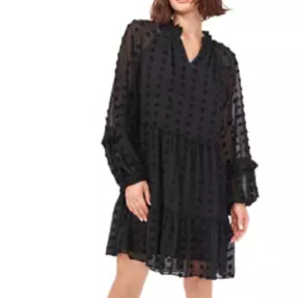MSK XL clip dot black dress